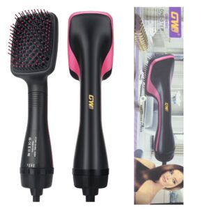 GW-6503 Ceramic Hair Smoothening Brush- Black Pink