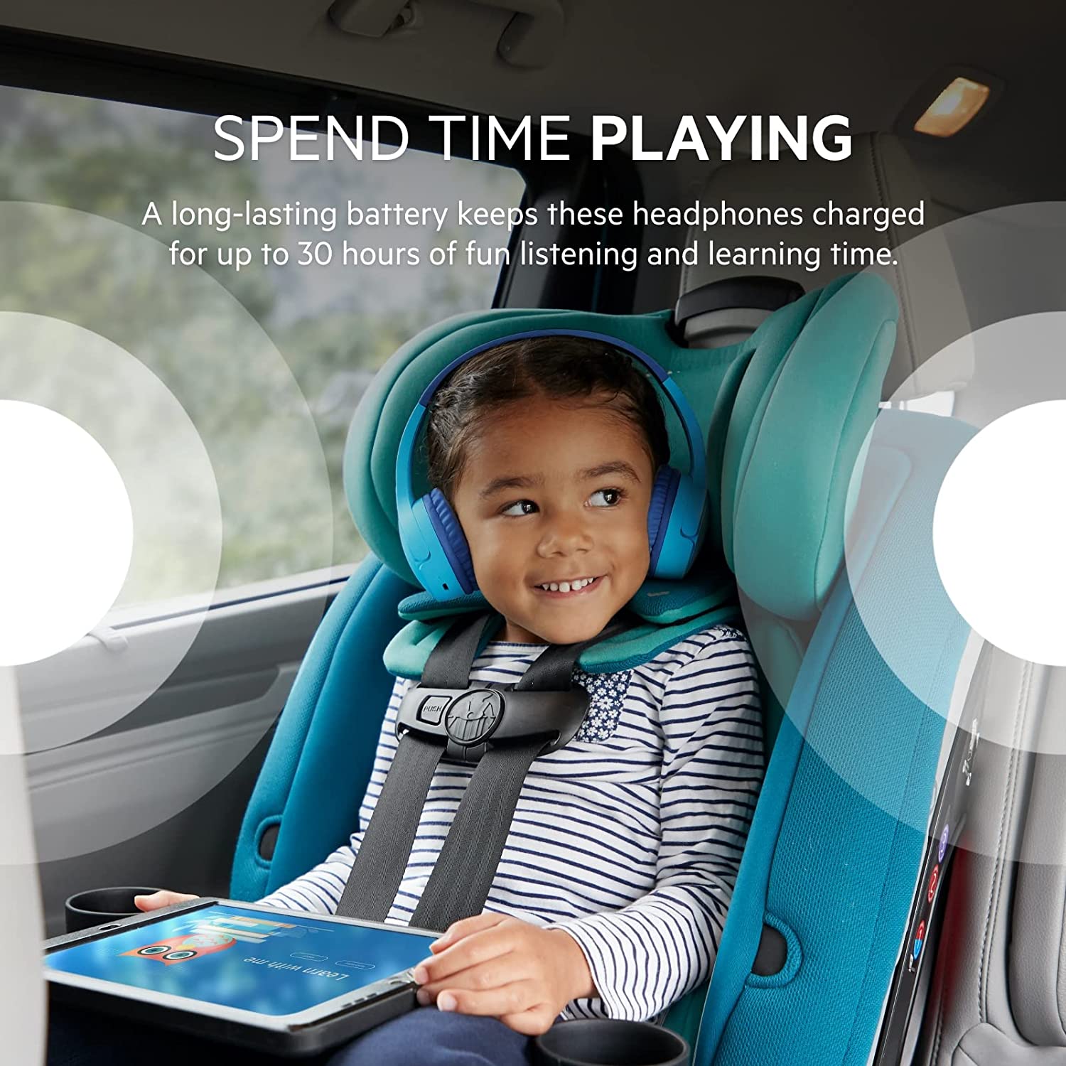 Belkin SOUNDFORM Mini Wireless On-Ear Headphones for Kids - Blue