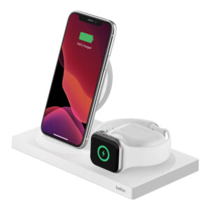 Belkin 3-in-1 Wireless Charger for iPhone + Apple Watch + Airpods - White