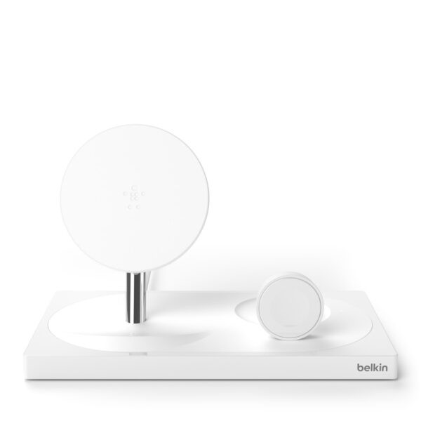 Belkin 3-in-1 Wireless Charger for iPhone + Apple Watch + Airpods - White