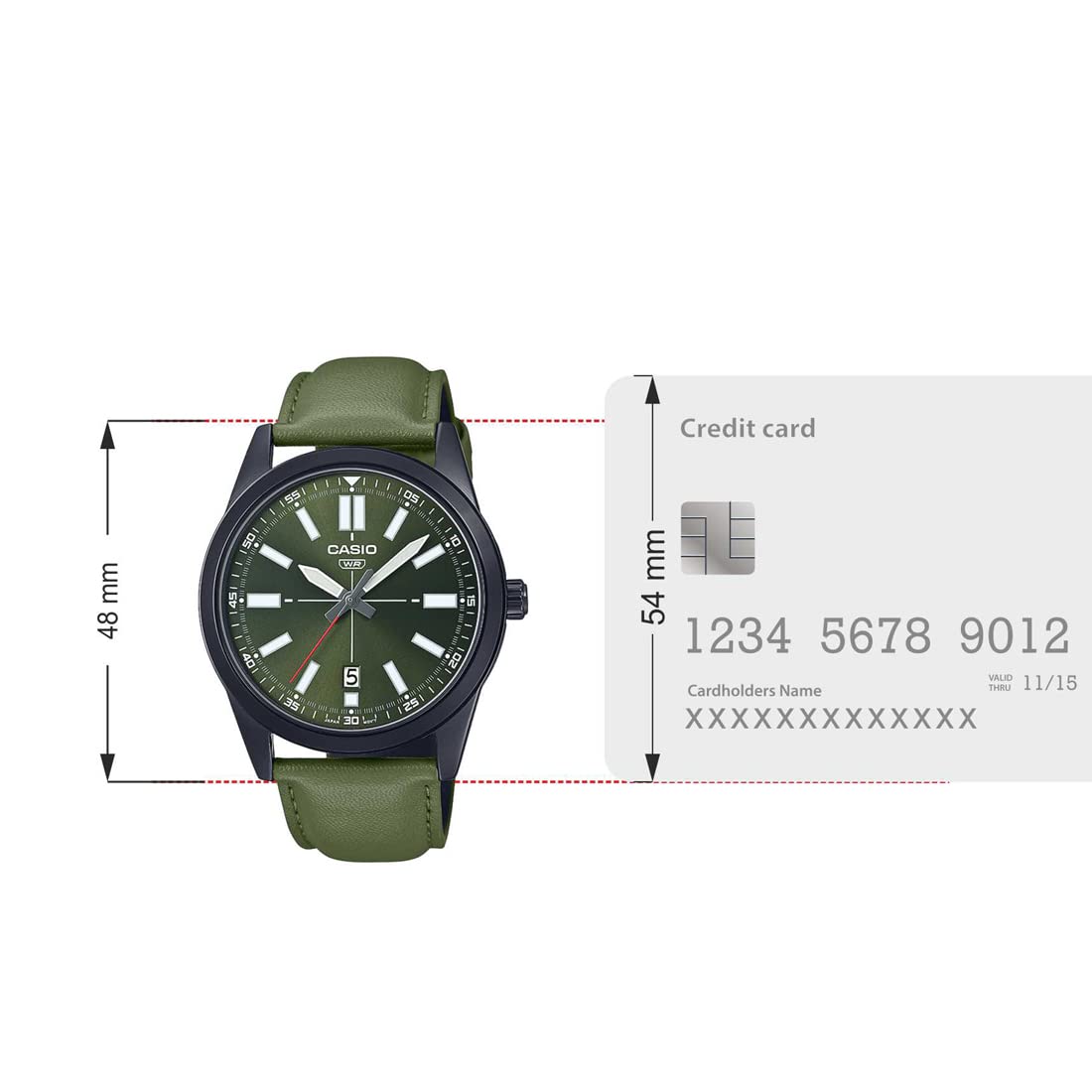 Casio MTP-VD02BL-3EUDF Casual Analog Men's Watch - Green