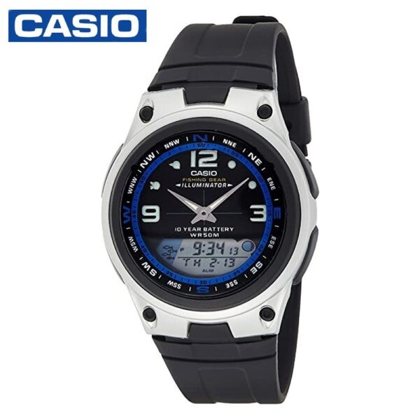 Casio AW-82-1AVDF  Men's Fishing Gear Analog Digital Resin Sport Watch - Black