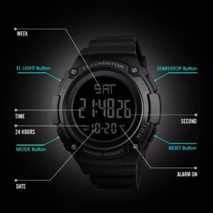 SKMEI SK 1346BK Men's Sports Digital Watch - Black