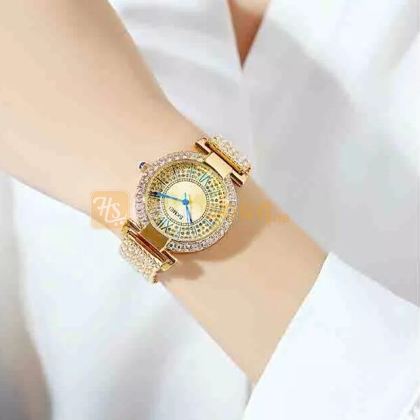 SKMEI SK 1956GD Women's Luxuary Watch with Rhinestone - Gold