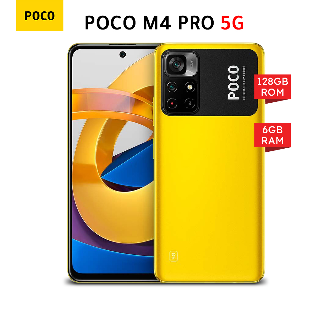 Xiaomi Mi Poco M4 Pro 5G (6GB RAM, 128GB Storage ) - Yellow