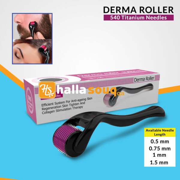 Derma Roller with 540 Titanium Alloy Micro Needles 0.5 mm