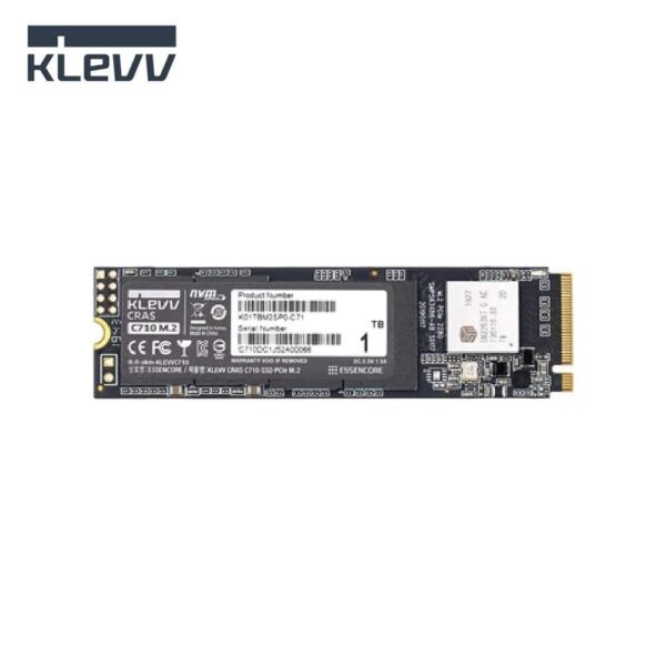KLEVV (K01TBM2SP0-C71) CRAS C710 M.2 SSD NVMe PCIe Gen3 x4 1TB 3D TLC NAND R/W Up to 2100MB/s & 1650MB/s Internal Solid State Drive