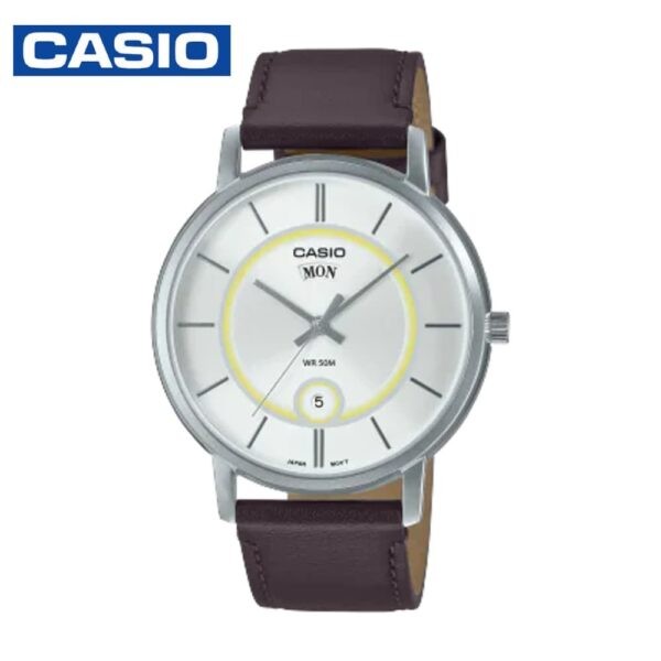 Casio MTP-B120L-7AVDF Men's Analog Leather Strap Watch