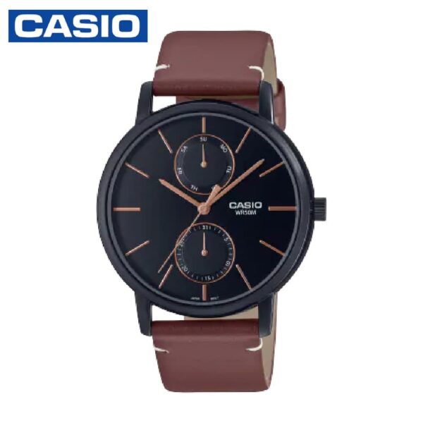 Casio MTP-B310BL-5AVDF Analog Men's Dress Leather Watch - Brown