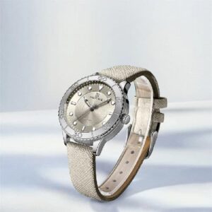 NAVIFORCE NF 5020 Women's Classic Leather Strap watch - Silver Gray