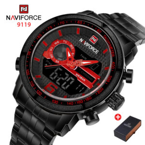 NAVIFORCE NF 9119 Men's Watch Dual Display - Black Red