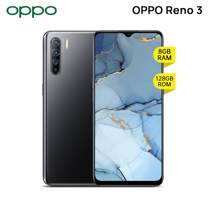 Oppo Reno3 (8GB RAM, 128GB Storage) - Midnight Black