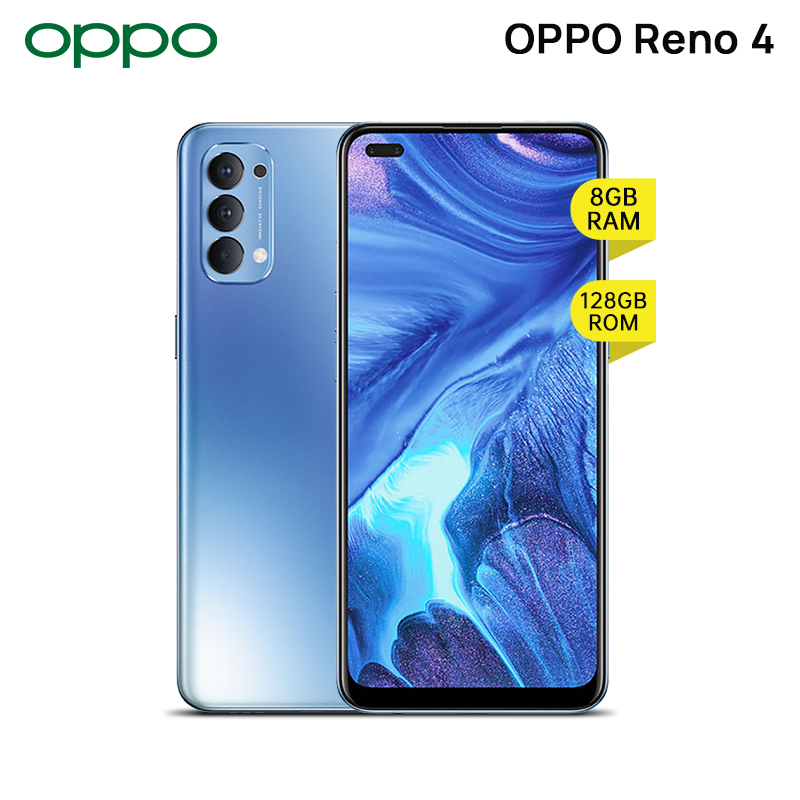 Oppo Reno4 (8GB RAM, 128GB Storage) - Galactic Blue