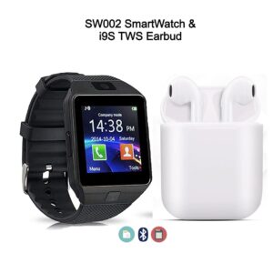 Mobile Smart Watch SW 002 and i9S TWS Bluetooth Earbud