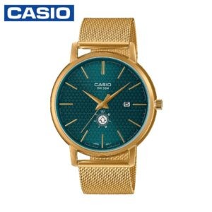 Casio MTP-B125MG-3AVDF Men's Analog Stainless Steel Mesh Strap Watch - Gold