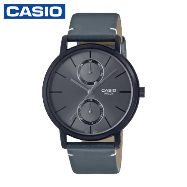 Casio MTP-B310BL-1AVDF Analog Men's Dress Leather Watch - Gray