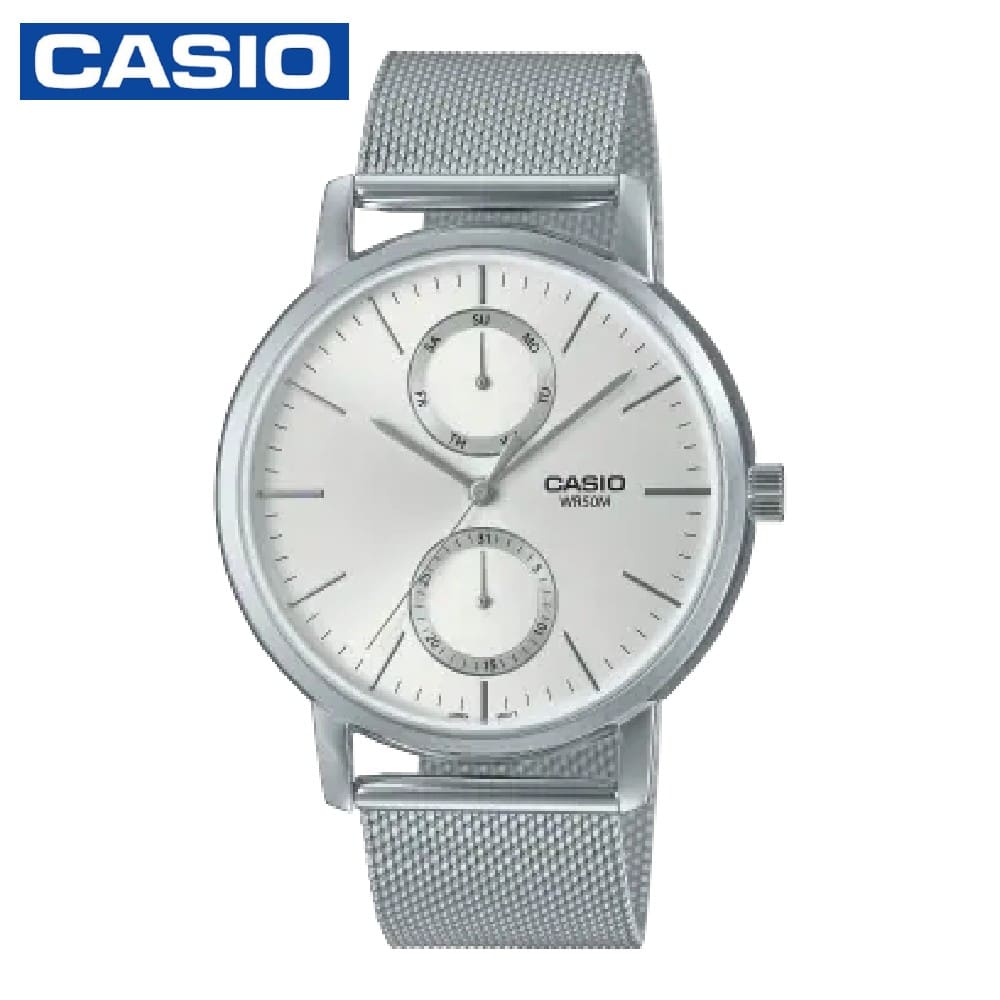 Casio MTP-B310M-7AVDF Men's Casual Stainless Steel Mesh Strap Analog Watch