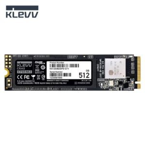 KLEVV (K512GM2SP0-C71) CRAS C710 M.2 SSD NVMe PCle Gen3 x4 512GB 3D TLC NAND R/W Up to 2050MB/s & 1650MB/s Internal Solid State Drive