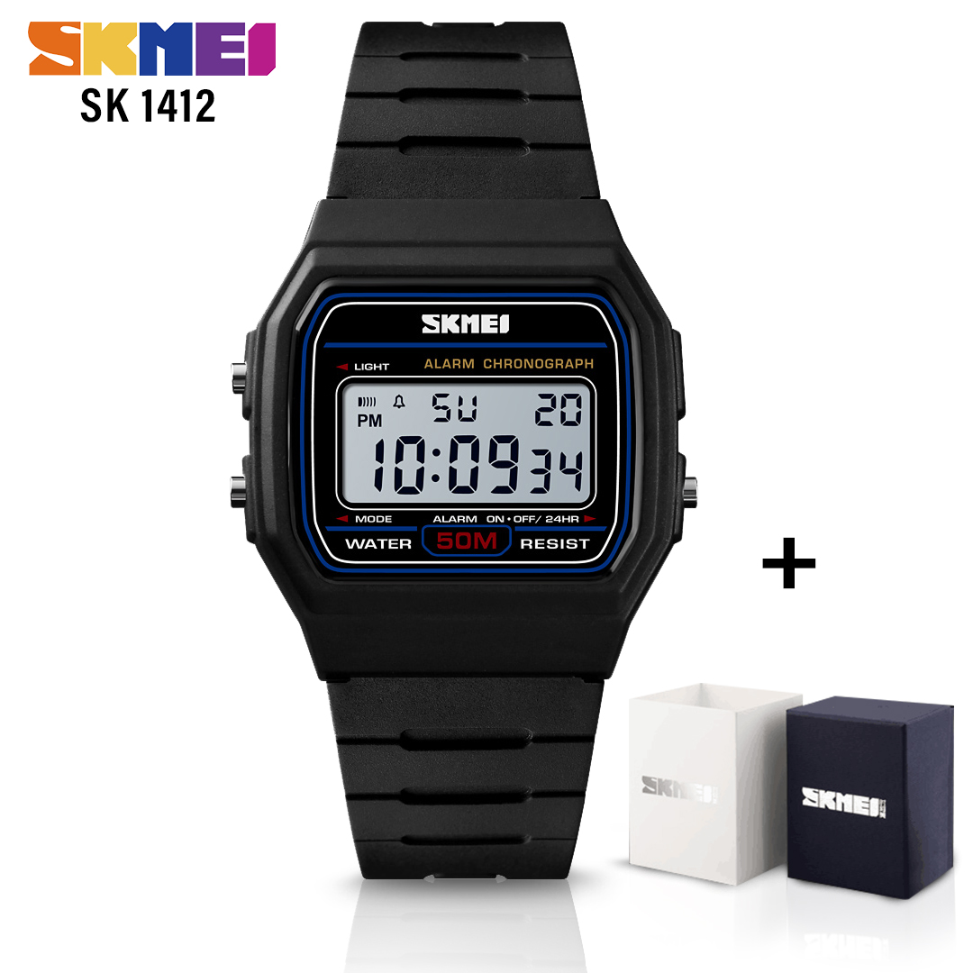 SKMEI SK 1412BKWT Women's Watch Digital - Black White