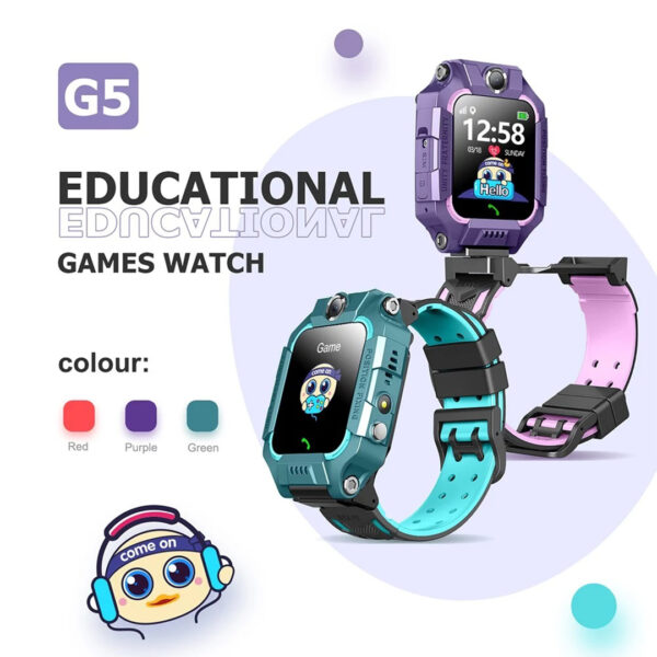 Smart 2030 Q19 Watch for Kids Smartwatches with Tracker  for 3-12 Boys and Girls -Purple Pink