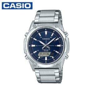 Casio AMW-S820D-2AVDF Enticer Men's Analog Digital Stainless Steel Blue Dial Watch