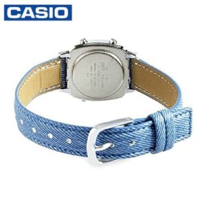 Casio LA670WL-2A2DF Womens Casual Digital Leather Denim Watch - Blue