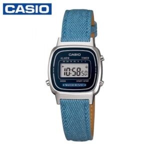 Casio LA670WL-2A2DF Womens Casual Digital Leather Denim Watch - Blue