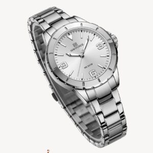 NAVIFORCE NF 5022 Ladies Luxury Watch Stainless Steel - Silver White