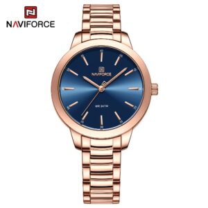 NAVIFORCE NF 5025 Women's  Watch Stainless Steel - Rose gold Blue