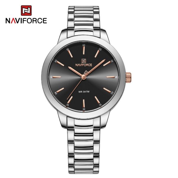NAVIFORCE NF 5025 Women's  Watch Stainless Steel - Silver Black