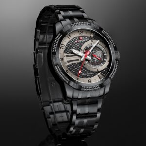 NAVIFORCE NF 9206 Men's Business Luxury Watch Stainless Steel - Black Black