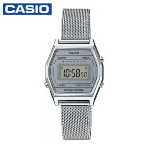 Casio LA690WEM-7DF Womens Digital Stainless Steel Mesh Band Watch - Silver