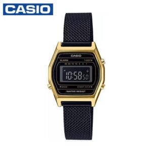 Casio LA690WEMB-1BDF Unisex Digital Stainless Steel Mesh Band Watch - Black