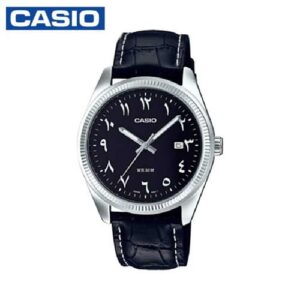 Casio LTP-1302L-1B3VDF Women's Analog Leather Band Wrist Watch - Black