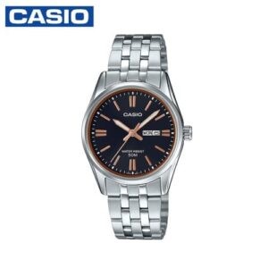 Casio LTP-1335D-1A2VDF Enticer Ladies Analog Stainless Steel Watch - Silver