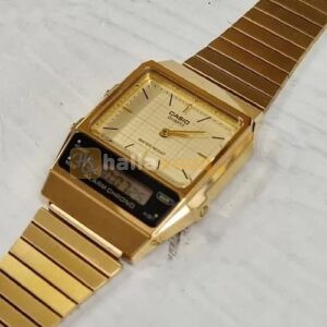 Casio AQ-800EG-9ADF Unisex Vintage Series Analog- Digital Watch - Gold