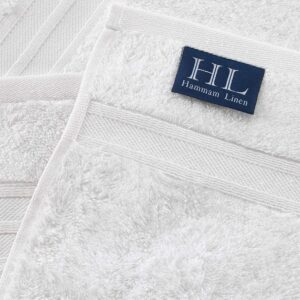 Hand Towels White, 1 dozen - 30 x 30 Pakistan Cotton Premium Quality Soft and Absorbent Small Towels for Bathroom