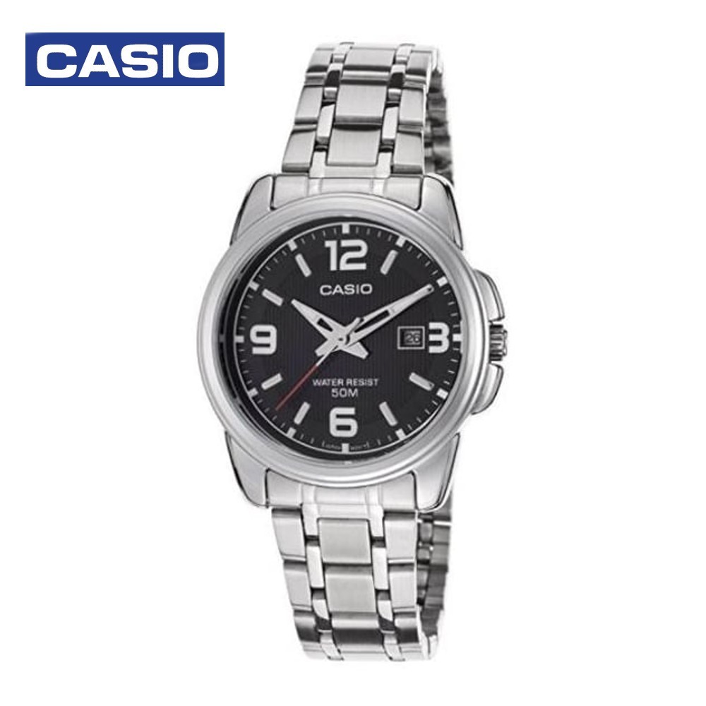 Casio LTP-1314D-1AVDF (CN) Womens Analog Watch Black and Silver