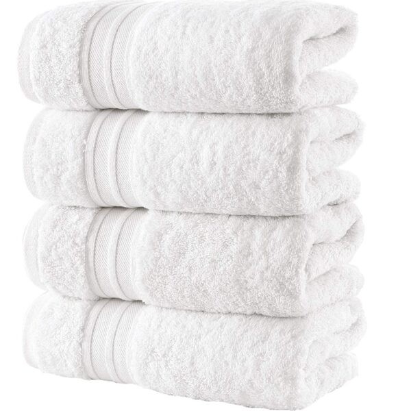 Hand Towels White, 1 dozen - 30 x 30 Pakistan Cotton Premium Quality Soft and Absorbent Small Towels for Bathroom