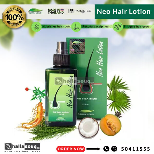 Neo Hair Lotion and Derma Roller with 540 Titanium Alloy Combo Original Made in Thailand