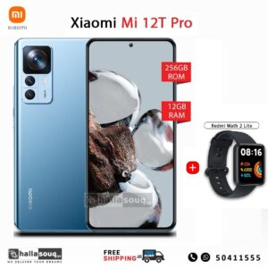 Xiaomi Mi 12T pro (12GB RAM, 256GB Storage) with Redmi watch 2 lite - Blue