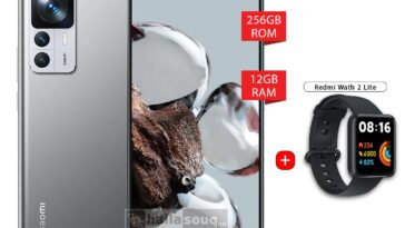 Xiaomi Mi 12T pro (12GB RAM, 256GB Storage) with Redmi watch 2 lite - Silver