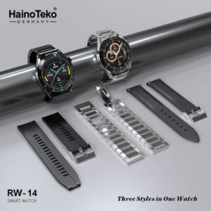 Haino Teko RW-14 Fitness Smart Watch With 3 Straps 46mm - Black