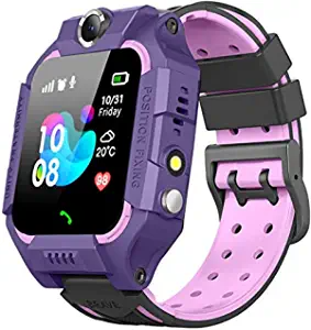 Atouch Q6 kids Smart Watch for Kids with Tracker HD Touch Screen for 3-12 Boys and Girls - Pink