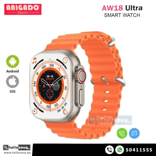 AW 18 Ultra Smart Watch - Orange