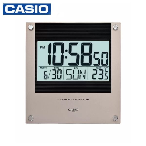 Casio ID-11S-1DF Digital Thermometer 12-24 hrs Format Full Auto Wall Clock
