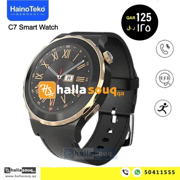 Haino Teko C7 Smart Watch Wireless Charging - Black