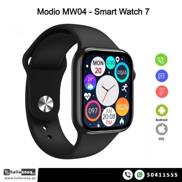Modio MW 04 Smart Watch - Black