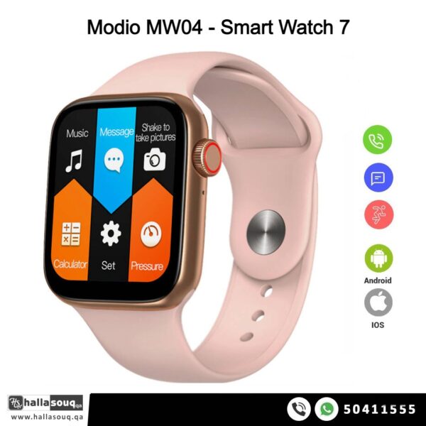 Modio MW 04 Smart Watch - Pink