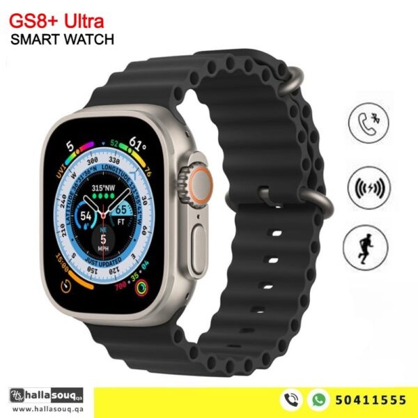 GS8+ Ultra Smart Watch - Black